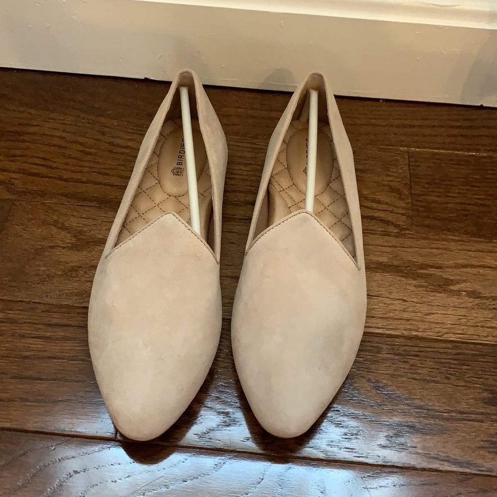 Birdies The Heron Beige Suede Flats New